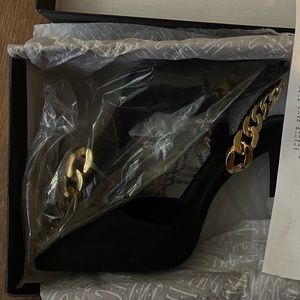 INC black heels sling back